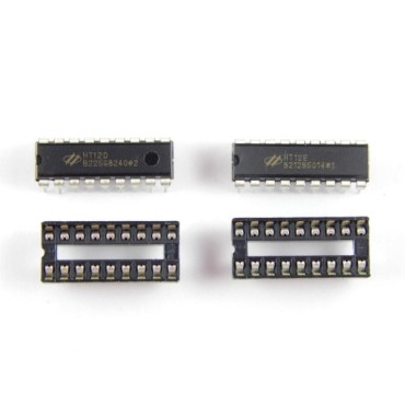 RF Encoder Decoder HT12E and HT12D IC's with 2 IC Base