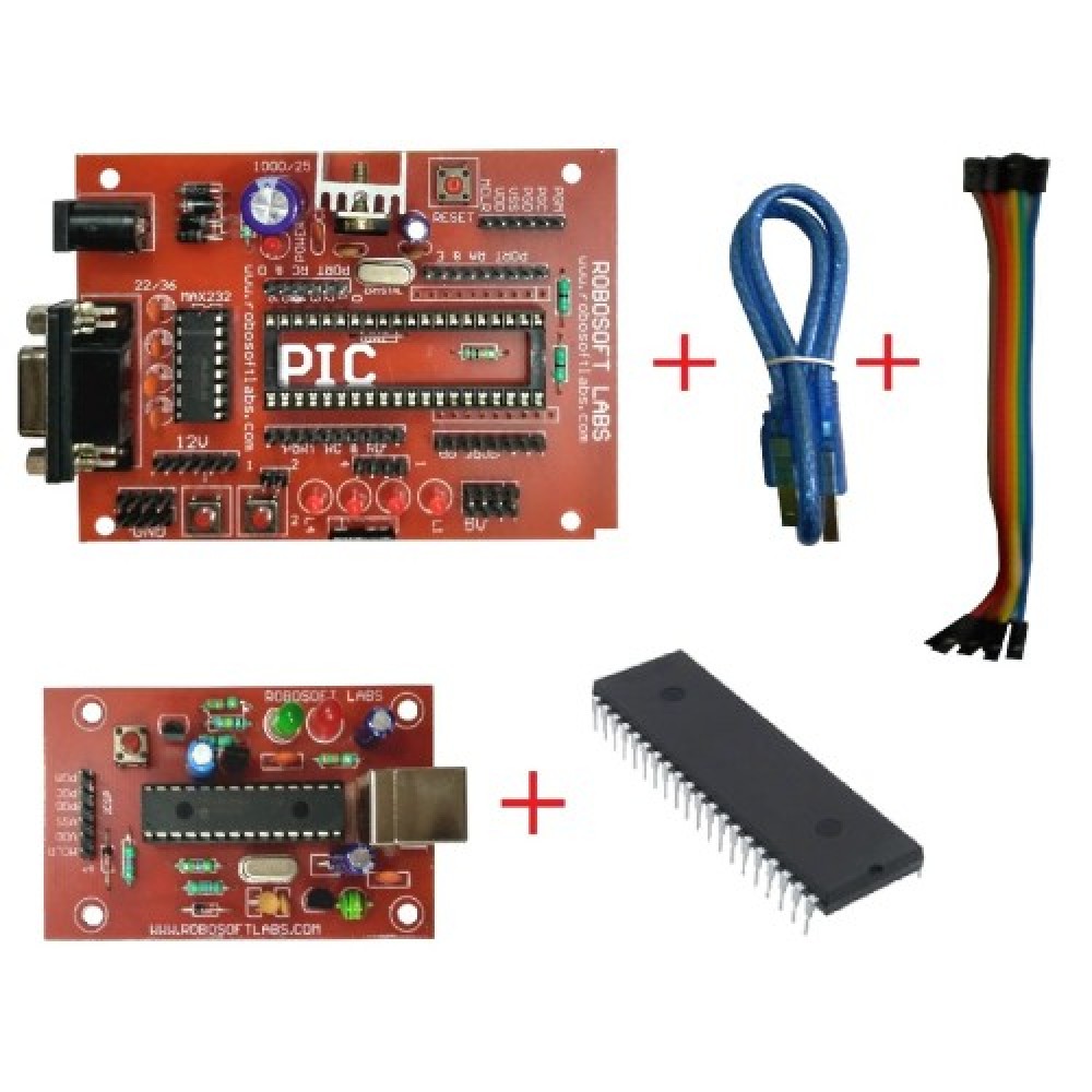 PIC 40PIN Development Board Mini with 16F877A , Max232 and PROGRAMMER