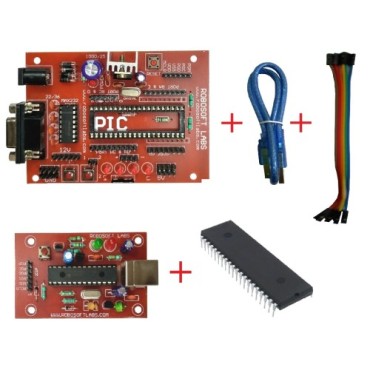 PIC 40PIN Development Board Mini with 16F877A , Max232 and PROGRAMMER
