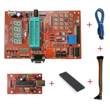 PIC 40PIN Development Board with 16F877A, MAX232 , RTC , AT24C32, ULN2003 IC & PROGRAMMER