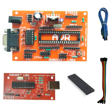 AVR (ATMEGA 16 / ATMEGA32) DEVELOPMENT BOARD With MAX232, ATMEGA16 IC and Programmer