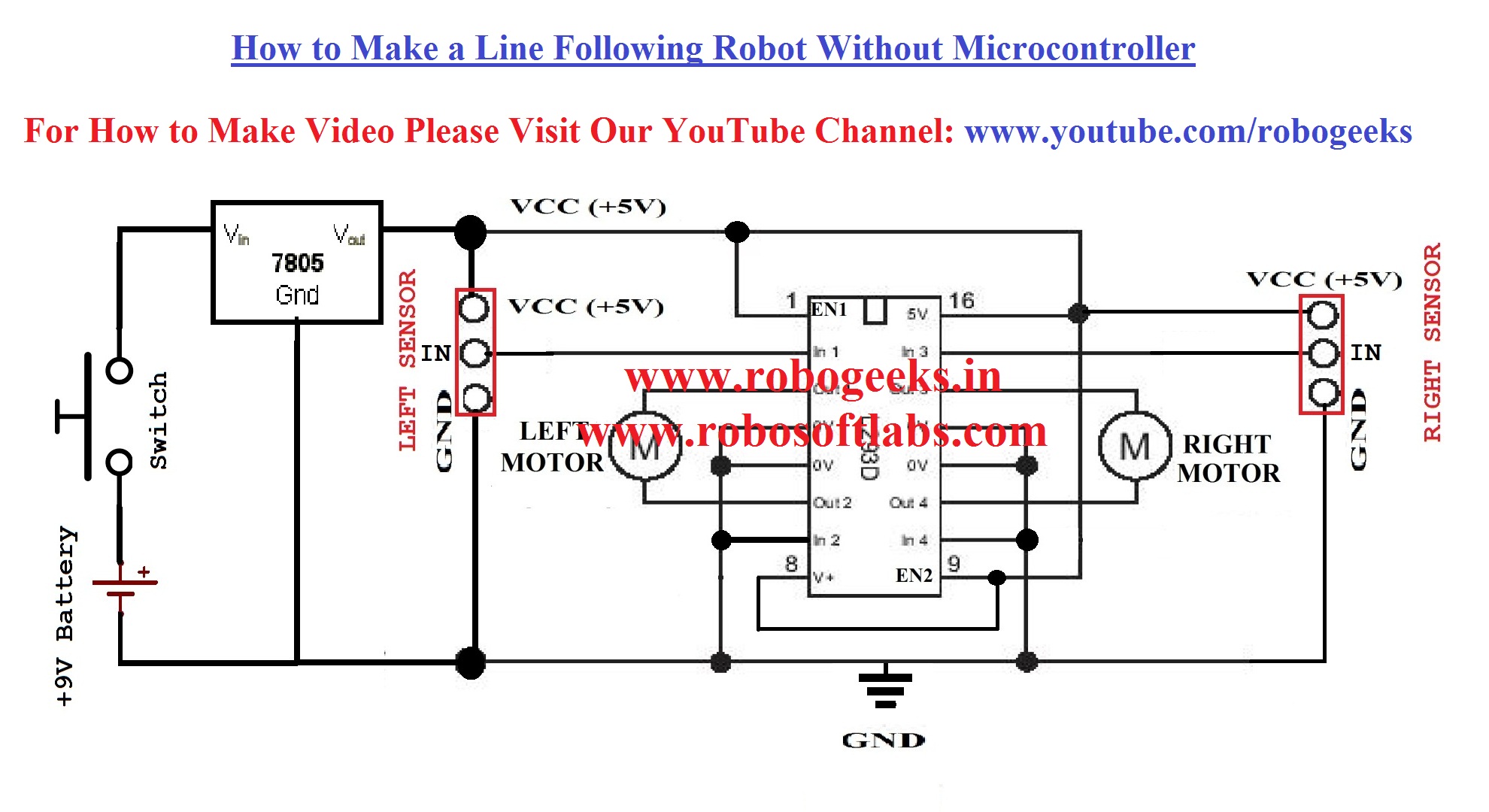 How to Make a Line Following Robot without Microcontroller